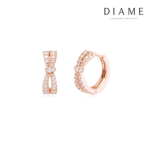 다이아미 보우보우 18K골드 랩그로운 다이아몬드 귀걸이 FGDE1307WLAB_이미지