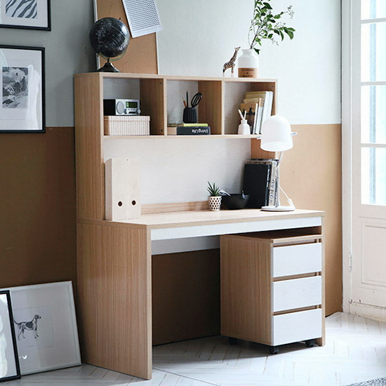 베스트리빙 로라 편수책상 서랍장 세트 (1200x230)_이미지