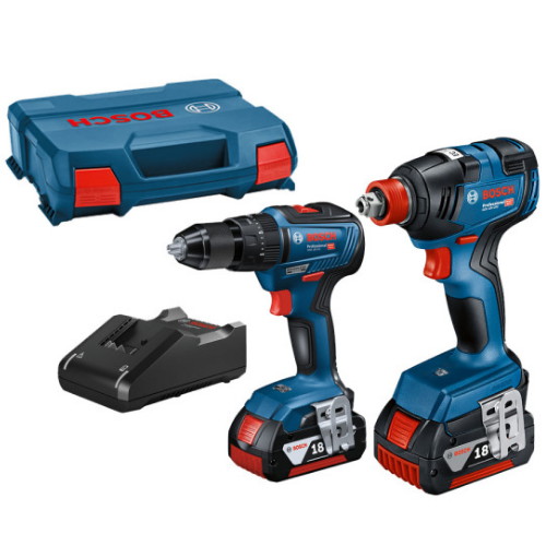 보쉬 GSB 18V-55 + GDX 18V-200 충전 콤보세트 (5.0Ah, 배터리 2개)_이미지