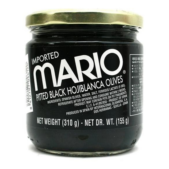 마리오 피티드 블랙 오히블랑까 올리브 310g (1개)_이미지
