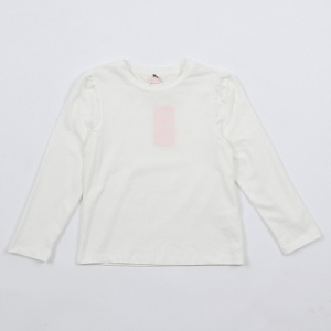 라운드 퍼프 소매 티블라우스 RGLW2411P