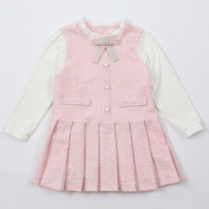 신학기 소매배색 주름원피스 RGOM2411P