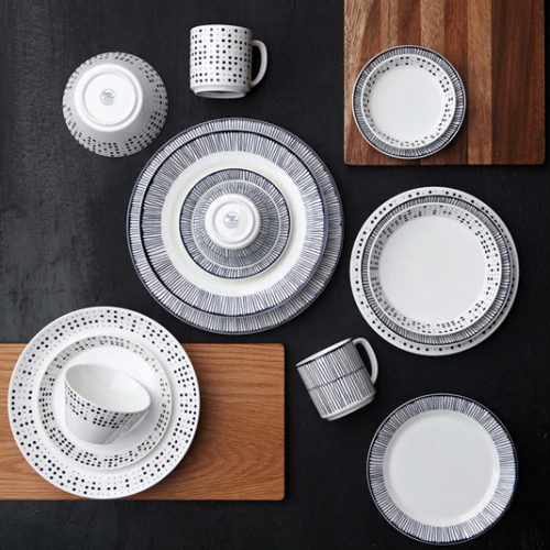 한국도자기 레트로블루 4인 홈세트 21P