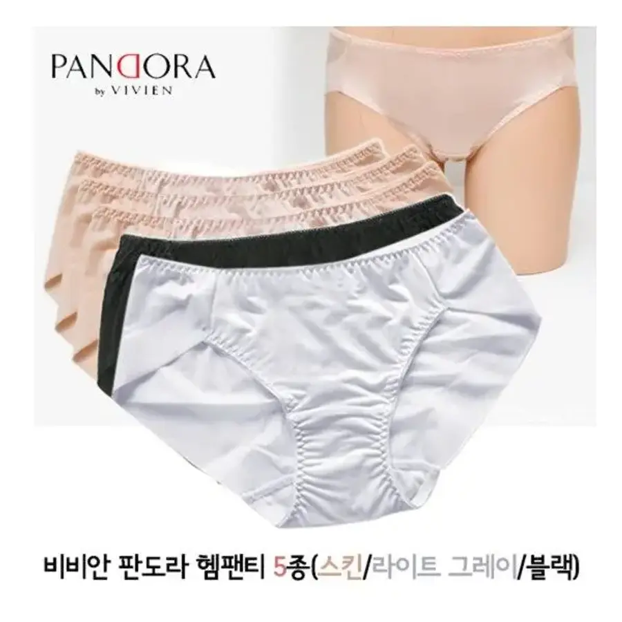 남영비비안 판도라 티나지 않는 노라인 헴팬티 5종 (5매)