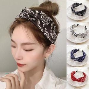 셀러허브 에스이엔몰 페이즐리 패턴 반다나 와이드 헤어밴드 S10778628_이미지