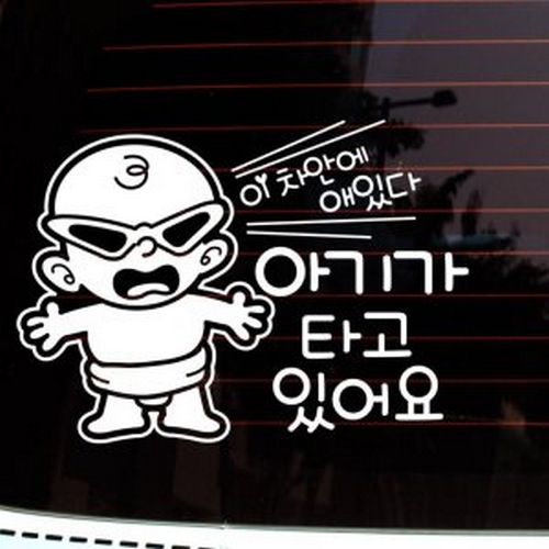 색안경 이 차안에 애있다 스티커 LSC-559