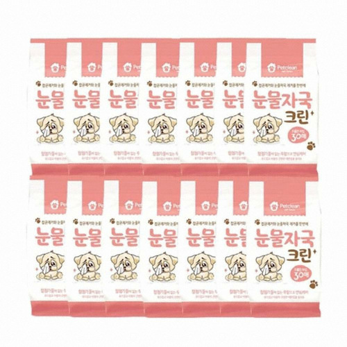 티엔비 펫크린 눈물자국크린 물티슈 30매 (14개)_이미지