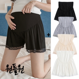 조이멀티 조이멀티 원플원 모달 하트레이스 복대형 임산부 속바지 304422_이미지