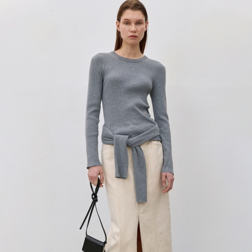 바이와이제이 나인 NAIN 슬림핏 라운드넥 니트 대 -T6789