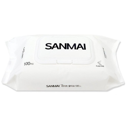 산마이 라이트 물티슈 캡형 100매