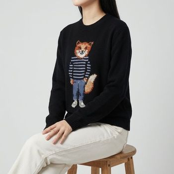 메종키츠네 드레스 원피스 폭스 인타르시아 울 니트 154318763_이미지