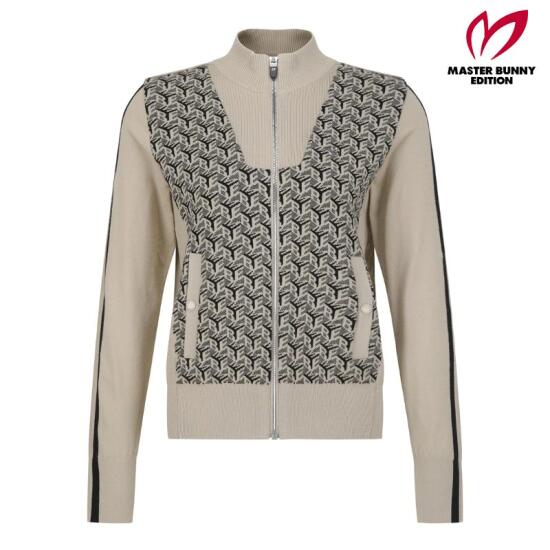 마스터바니에디션 패턴 컬러 라인 니트 가디건 421D3SD309_BG_이미지