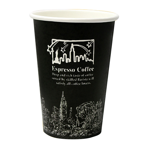 온누리씨앤엠 13온스 뉴욕블랙 종이컵 (50개)_이미지