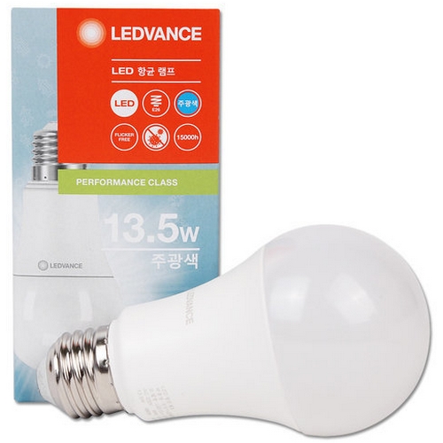오스람 레드밴스 LED 항균 벌브전구 주백색 13.5W