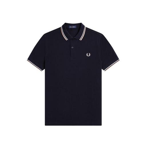  프레드페리 폴로 티셔츠 M3600 092 S33 NAVY WHITE SLKYP