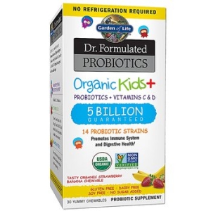 에이치브이엘 가든오브라이프 Dr. Formulated 프로바이오틱스 키즈 50억 딸기 바나나 30정 (5개)