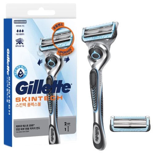 질레트 2024 스킨텍 매뉴얼 + 면도날 (면도기1개+날5개)_이미지