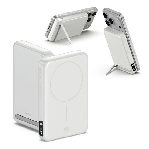아트뮤 PD Qi2 25W 맥세이프 초고속 무선 보조배터리 QB610 10000mAh (화이트)_이미지