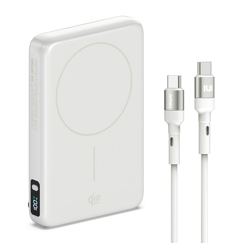 아트뮤 PD Qi2 25W 맥세이프 초고속 무선 보조배터리 QB610 10000mAh (화이트)_이미지