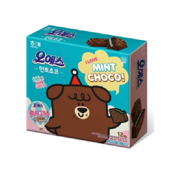 해태제과 오예스 민트초코 12개입 360g (1개)