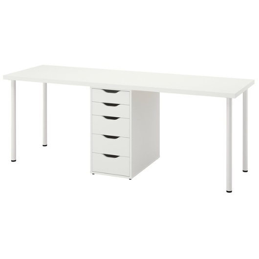 이케아 락캅텐 책상+알렉스 서랍장 (2000x600)_이미지