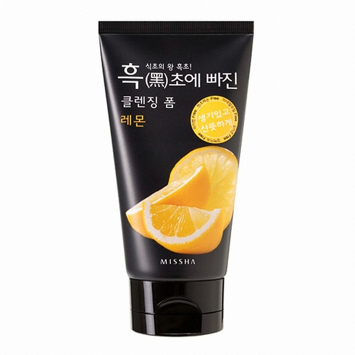 미샤 흑초에 빠진 클렌징폼 레몬 (120ml)_이미지
