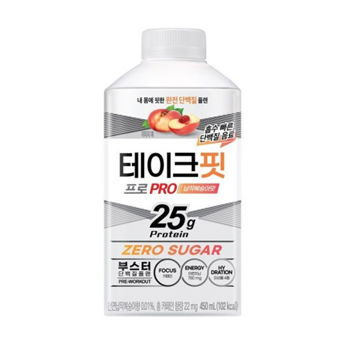  남양유업 테이크핏 프로 납작복숭아 450ml [12개]