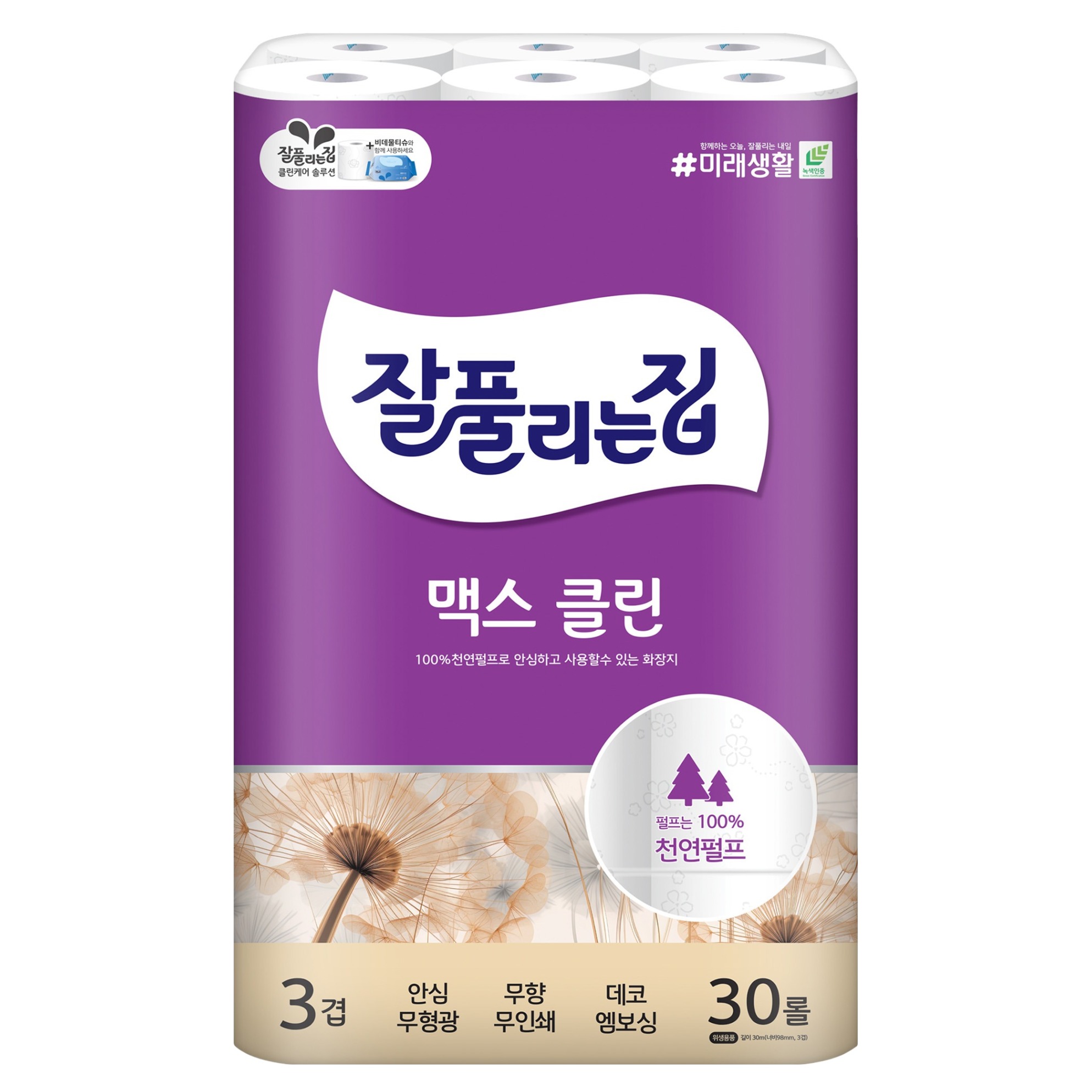 잘풀리는집 맥스 클린 30m (30롤) (1팩)_이미지