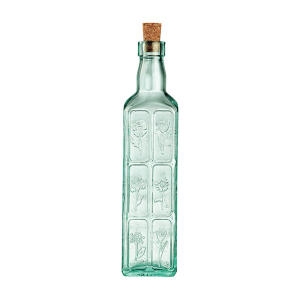 조각장식 콜크 마개 사각 유리병 500ml