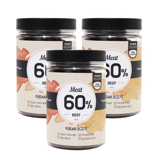 펫레터 미트60 소고기 300g (3개)