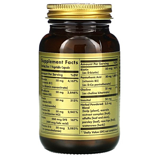 솔가 비타민 B-컴플렉스 50 100캡슐 (해외) (3개)_이미지