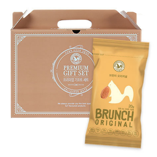 산과들에 한줌견과 브런치 오리지널 20g 30개입 선물세트 (2개)