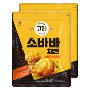 CJ제일제당 고메 소바바 치킨 소이허니 순살 1kg (2개)