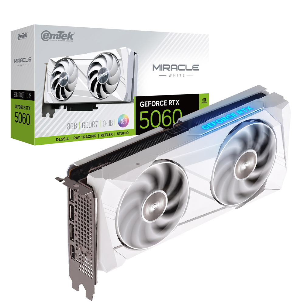 이엠텍 지포스 RTX 5060 MIRACLE WHITE D7 8GB_이미지