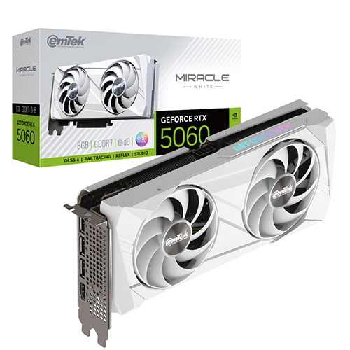 이엠텍 지포스 RTX 5060 MIRACLE WHITE D7 8GB_이미지