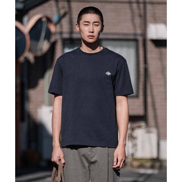 디엠스 젠 _레터링 프린팅 반팔 티셔츠_네이비 오버핏 _LTSWB02CSN