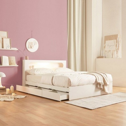 파로마 일라 수납 LED침대 SS (매트별도)