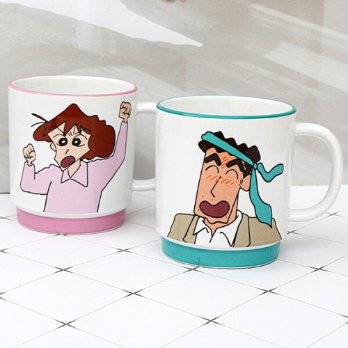 짱구 스태킹머그컵 세라믹 2P-YP9287