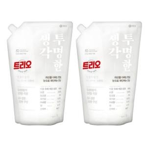 트리오 투명한생각 주방세제 리필 1L (2개)_이미지