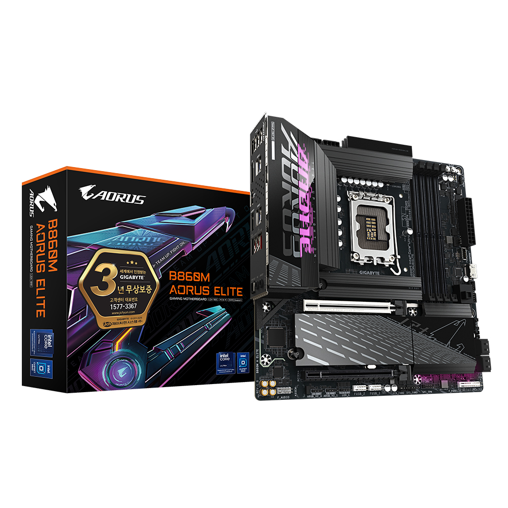 GIGABYTE B860M AORUS ELITE 제이씨현이미지입니다. 누르면 해당 게시물로 새창이동합니다.