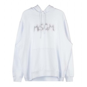 MSGM 라벨루쏘 여성 라인스톤 로고 후디 3341MDM106 227_이미지