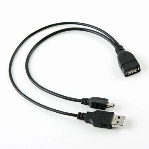 라이트컴 COMS USB 케이블 Short (Mini 5P M/USB M/F) OTG Y형 (NA843, 0.15m)