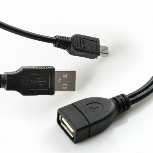 라이트컴 COMS USB 케이블 Short (Mini 5P M/USB M/F) OTG Y형 (NA843, 0.15m)_이미지