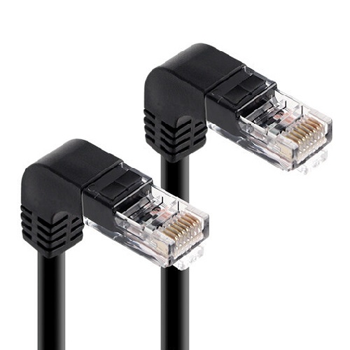 강원전자 KW CAT.5e UTP 아래쪽 꺾임 랜케이블 (KW503DN, 3m)_이미지