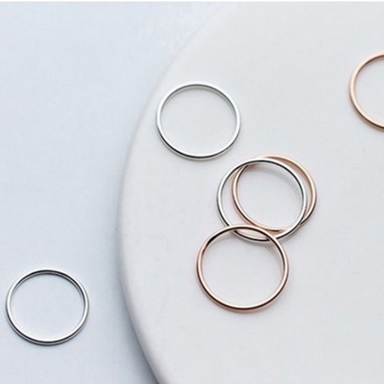 에르모사제이 레이어드 로즈골드 마디 데일리 실 은 반지 R011