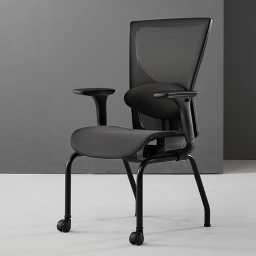 체어스코 엘리트 에어 블랙바디 2D조절팔+허리받침세트 의자