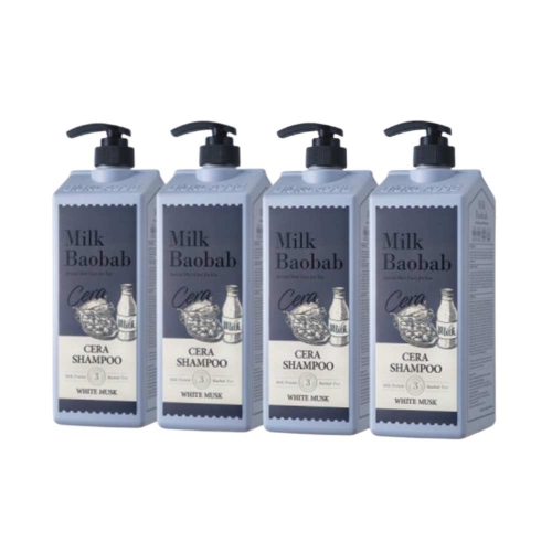 밀크바오밥 세라 샴푸 화이트머스크 1200ml (4개)