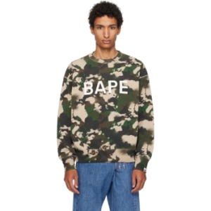 베이프 스웨트셔츠 그린 맵 카모 크루넥 스웨트셔츠 251546M204006_이미지