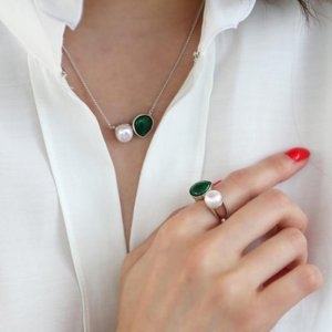 달빛아래 정원 수공예 은반지 6983291