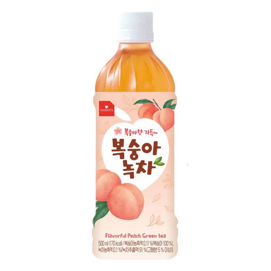 웰그린 스위츠 복숭아 녹차 500ml (10개)_이미지
